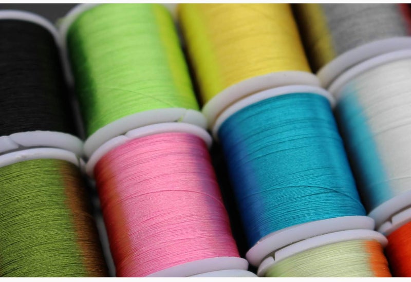 Tigofly 12 pcs 40 Yards Fly Tying Floss Thread 150D Silky Yarns Salmon Trout Fly Fishing Tying line Materials (12 Dark Colors) - Image 2